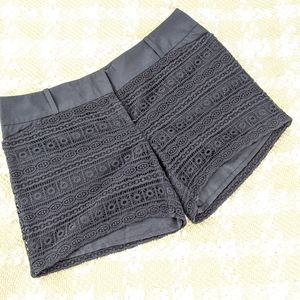 The Limited Shorts Navy Crochet Overlay Shorts